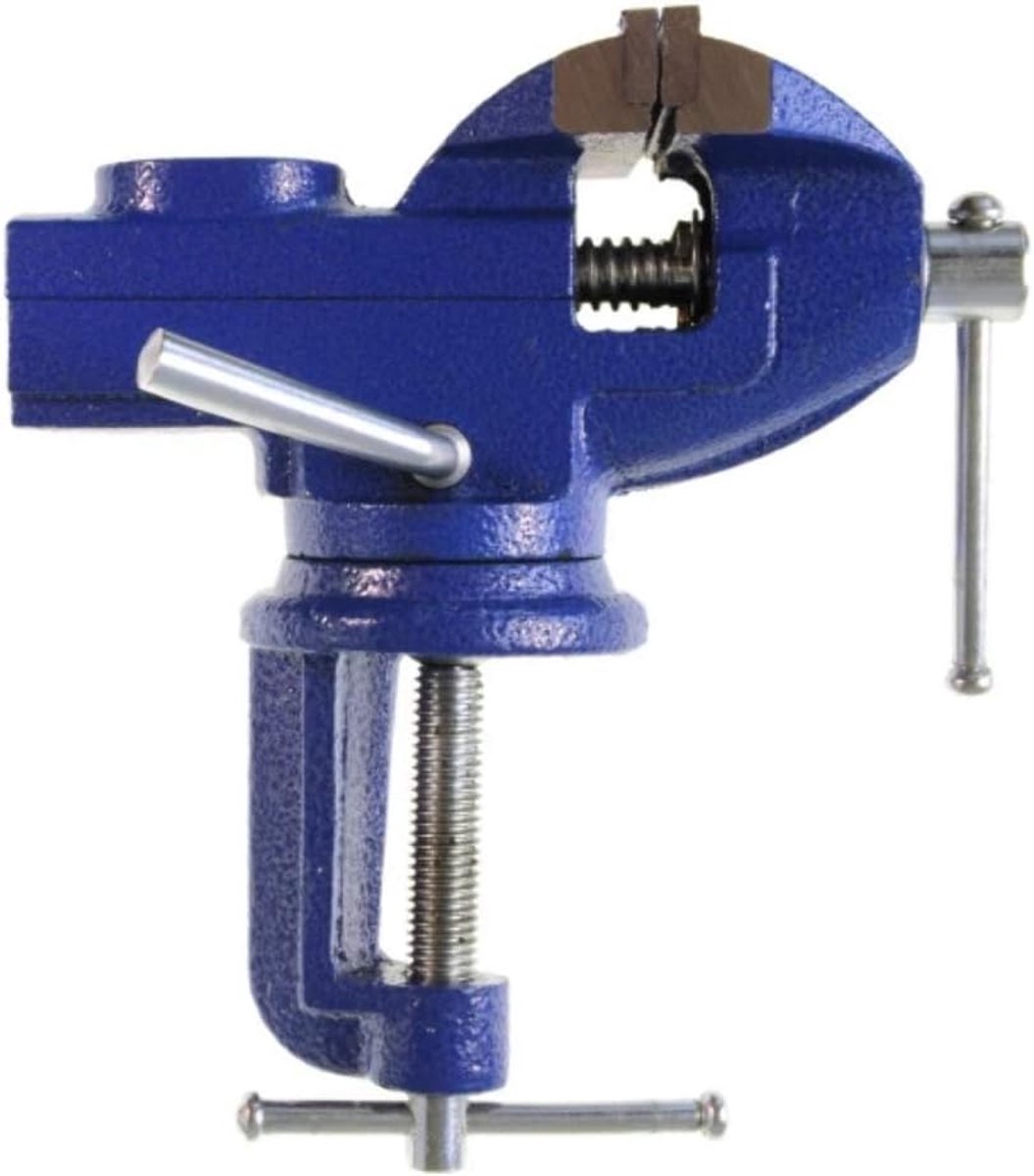 Mini bankvise 600381 - Blauw - Hoogwaardige materialen - Ideaal voor precisiewerk - ShopVlot