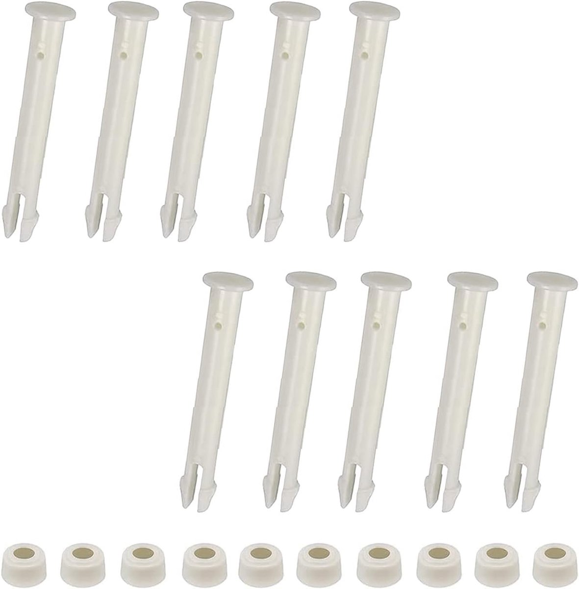 Plastic zwembad verbindingspennen 7cm - 10 stuks met rubberen afdichtingen - ShopVlot