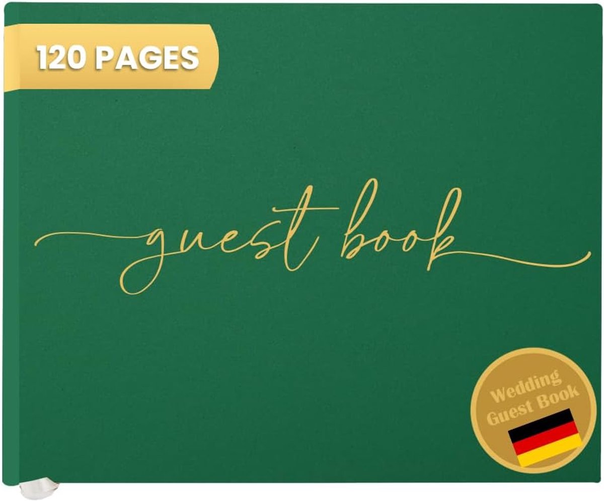 Gastenboek huwelijk 120 pagina's - premium papier - vintage stijl - leg onvergetelijke herinneringen vast - ShopVlot