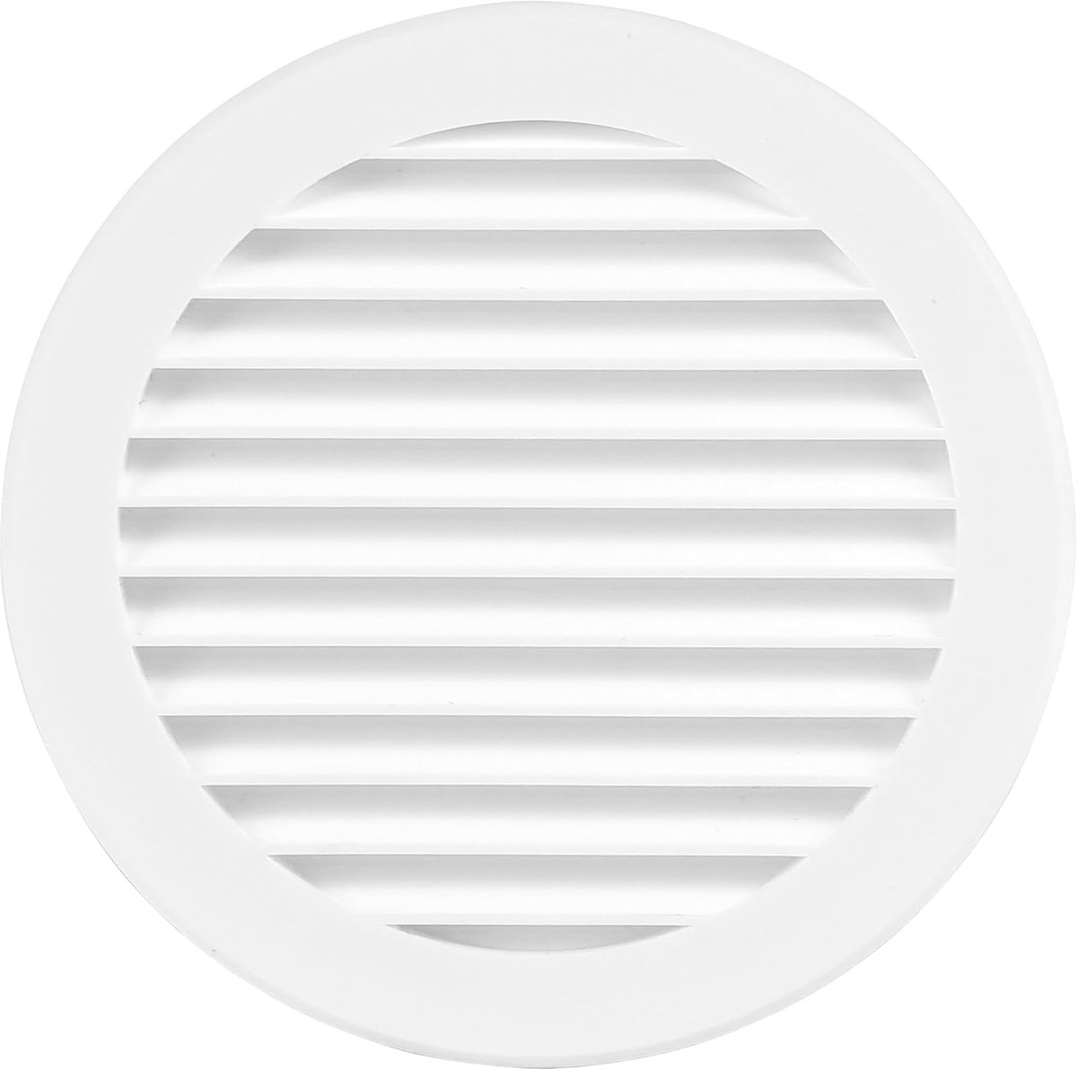 Ventilatierooster rond Ø 125 mm - witte kunststof - insectenbescherming - ideaal voor keuken - ShopVlot