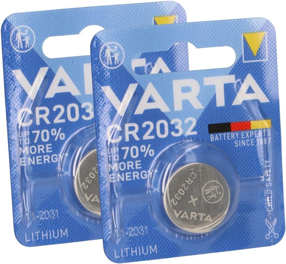 CR2032 knoopcelbatterij 2 stuks - Lithium - Betrouwbare energiebron voor AirTags - ShopVlot