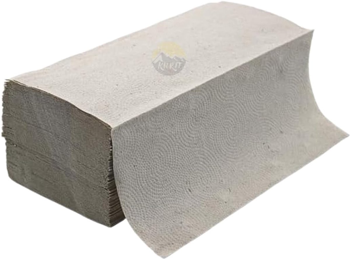 Papieren handdoeken - Vouwpapier - Handen drogen - Zigzag vouwing - 3 x 250 vellen - Grijs