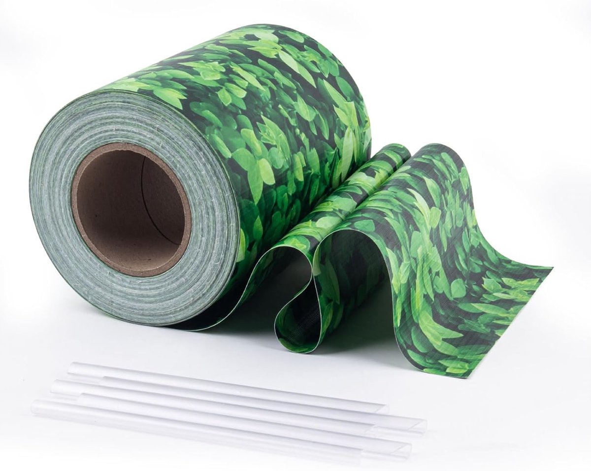 Privacy scherm 35 m x 19 cm - PVC met bladeren - elegante uitstraling - maximale privacy in de tuin - ShopVlot