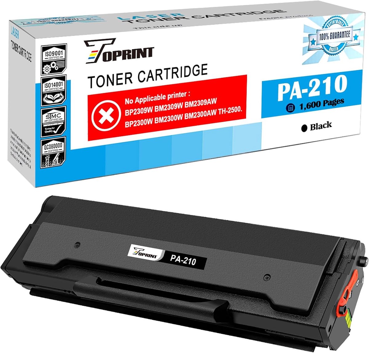 Tonercartridge PA210 Zwart - Compatibel - 1600 Afdrukken - Ideaal voor P2500 en M6600 printers - ShopVlot