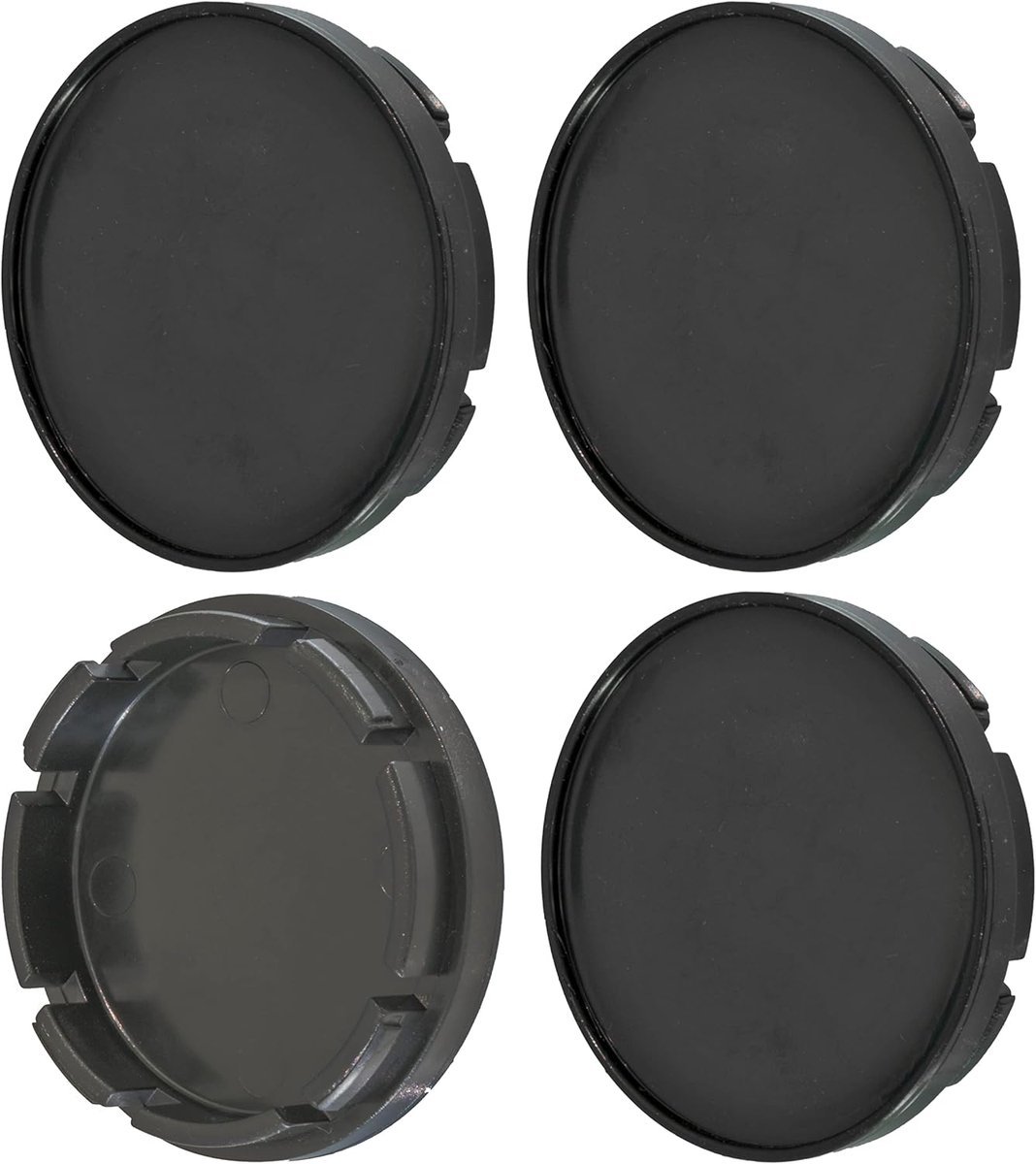 Hubcaps set van 4 - 55 mm zwart - zonder dekking - perfecte pasvorm voor velgen - ShopVlot