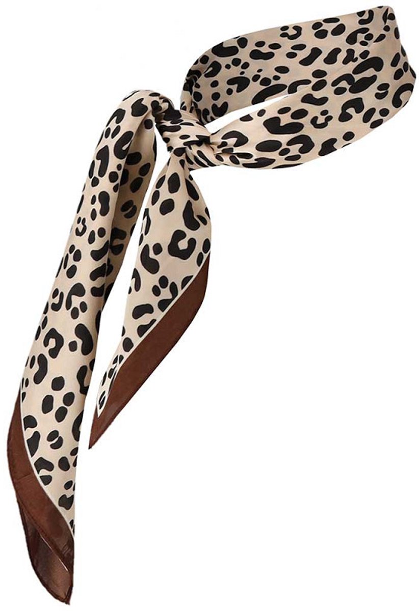 Sarlini Bandana/Kleine Sjaal Leopard Multi Brown