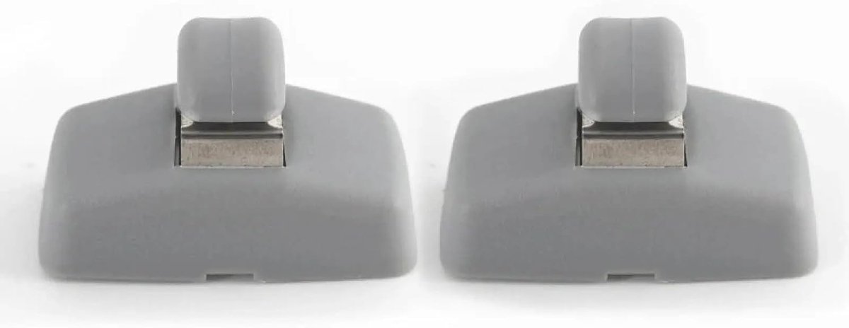Zonnescherm haak clip 2pcs - grijs - hoogwaardig ABS kunststof - duurzame interieuraccessoire - ShopVlot
