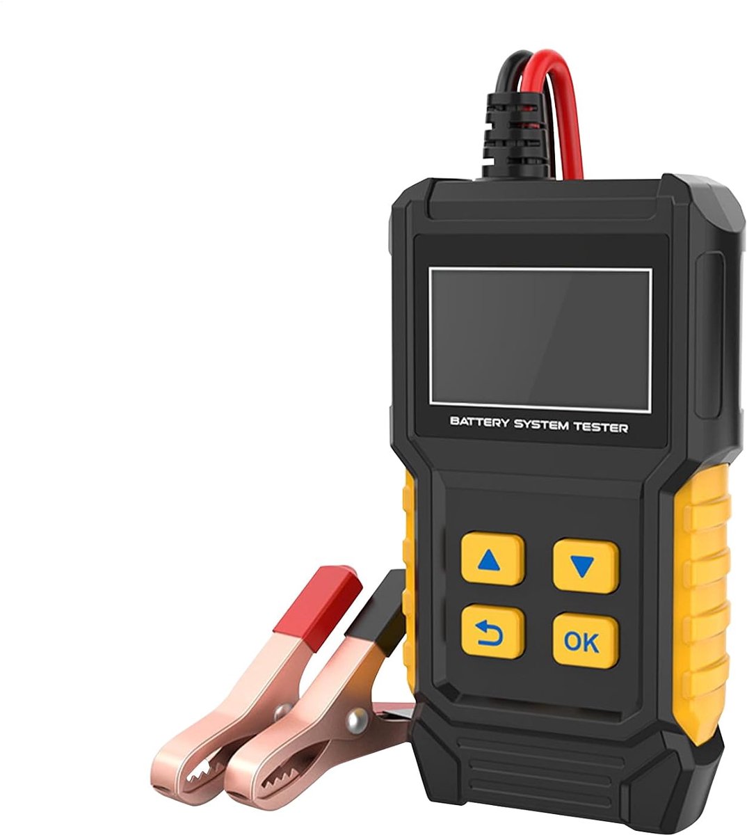 Accutester Voertuig - Batterij Analysator - Elektrische Diagnostiek - Slimme Laadspanningsanalyse - 18x9x5.9 cm - Zwart