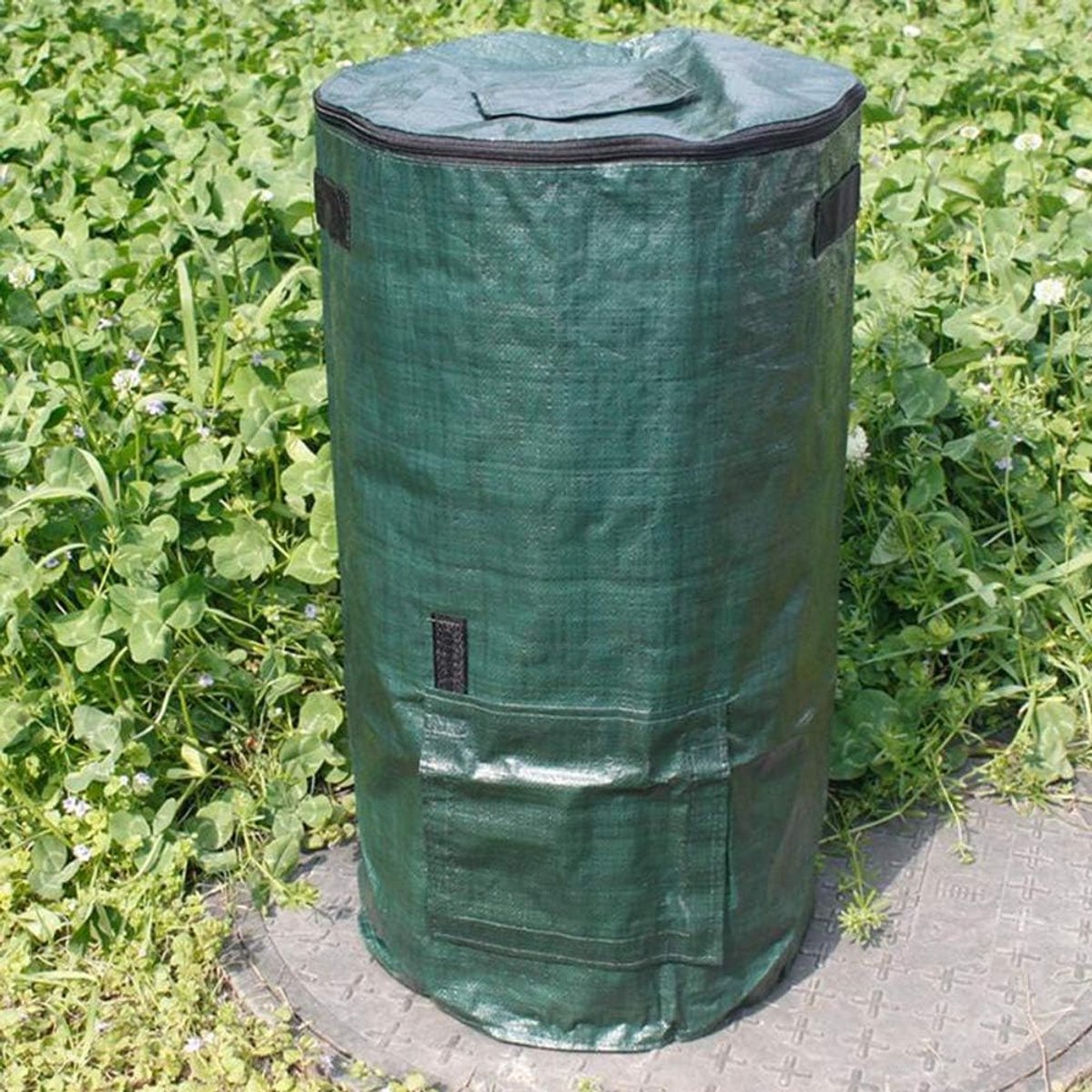 Compostbakzak - Organische zak - Tuinafval verwerken - Herbruikbaar ontwerp - Grote capaciteit - Donkergroen