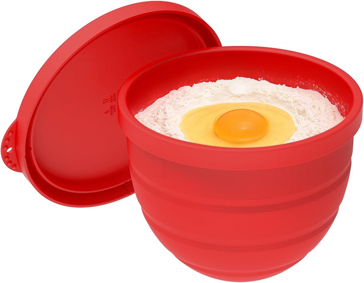 Siliconen Kom Voeringen Mixer Accessoires Keuken Organisatie Opvouwbaar Ontwerp 238 x 238 cm Rood