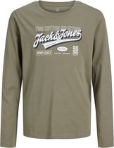 JACK & JONES- JJELOGO TEE LS O-NECK 2 COL AW26 SN JNR - Jongens - T-shirt