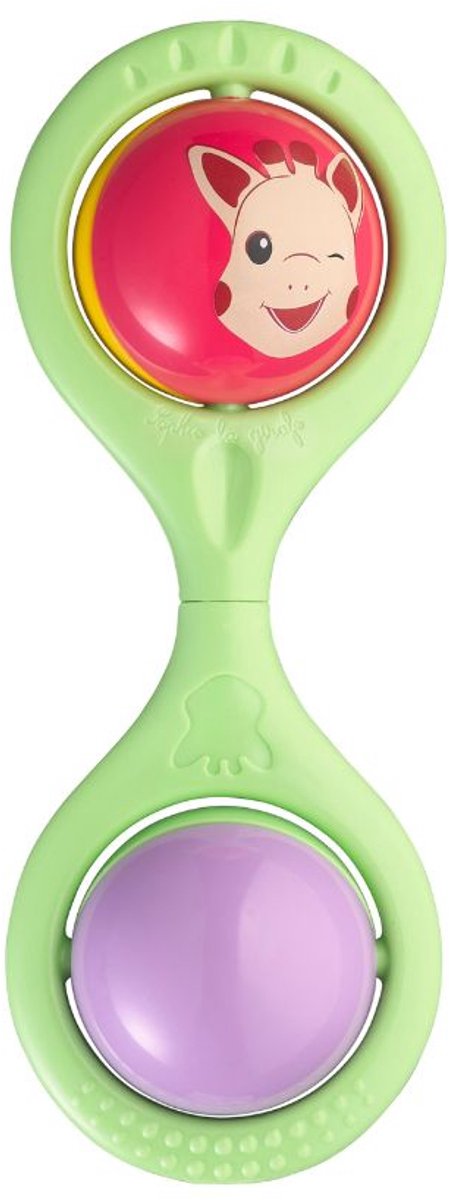 Sophie de giraf Twist Rattle Groen - Rammelaar met Draaibare Ballen en Tinkelende Belletjes - Kraamcadeau - In Luxe Geschenkdoosje