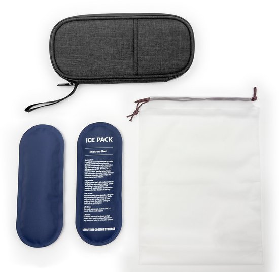 Koelpakket voor insuline - Waterdichte koeltas - Bevat 2 ijsjes van 90 g - mensen met een hoge bloedsuikerspiegel - Speciaal ontworpen voor diabetesmedicijnen - Geschikt voor het opbergen van insulinepennen en andere diabetesbenodigdheden — afbeelding 3