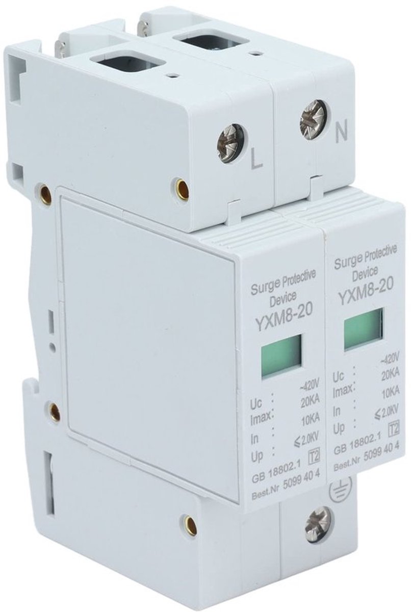 Vt products - Overspanningsbeveiliging - Type 2 - Eenvoudig te installeren - 20ka