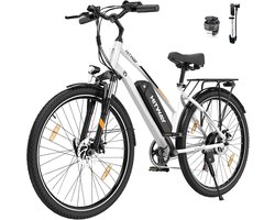 Elektrische Fiets HITWAY BK27 - 28 Inch City Commuter EBike met Afneembare 36V 12Ah Lithium Batterij - Mountain E-Bike met 250W Motor - 7 Versnellingen - IP54 Waterdicht