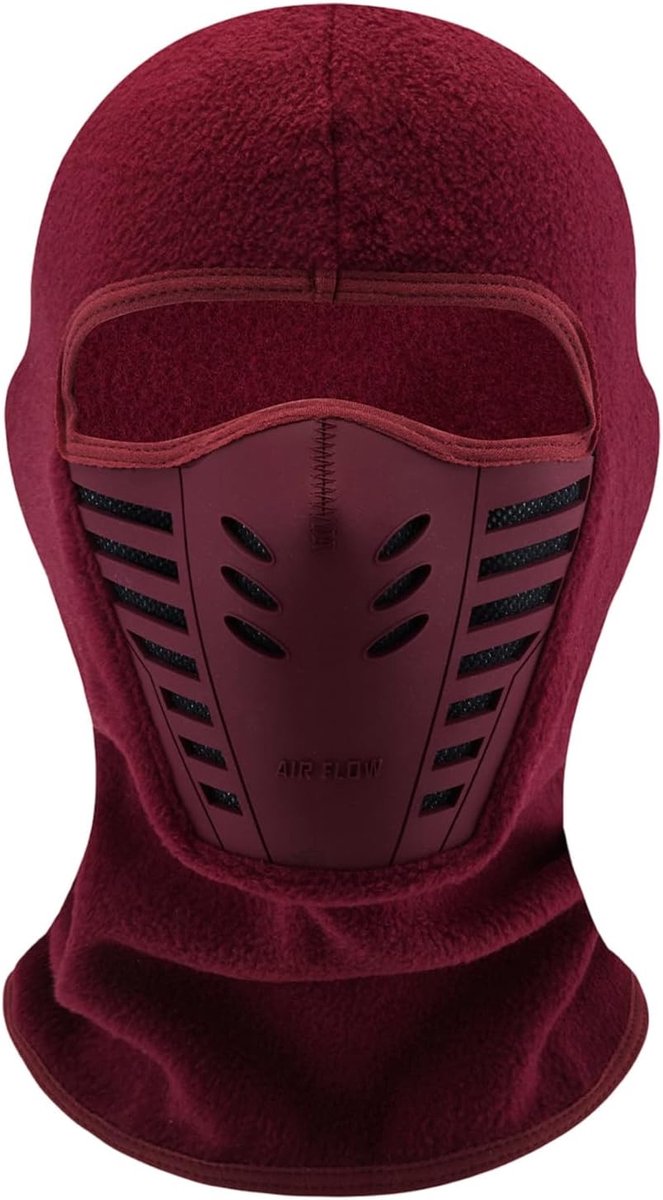 Ademend Fleece Masker - Outdoor Gezichtsbescherming - Bescherming Tegen Wind - Mesh Ventilatie Ontwerp - 25 x 36 cm - Zwart