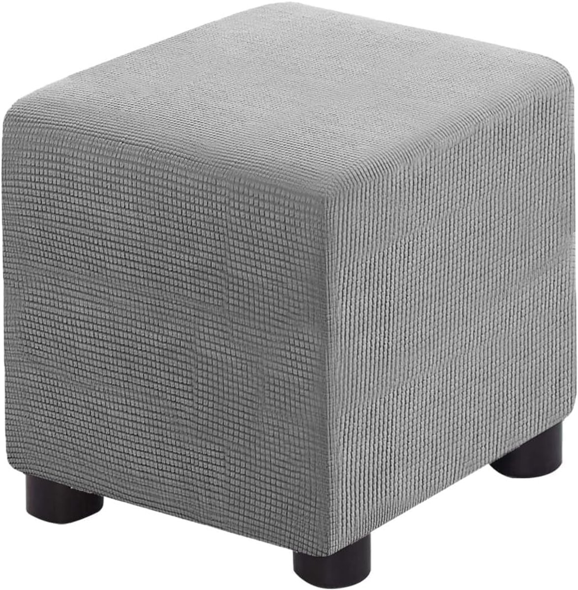 Voetenbank Cover - Krukhoes Poef - Meubels Beschermen - Hoge Elastische Stof - 38x38cm - Effene Kleur