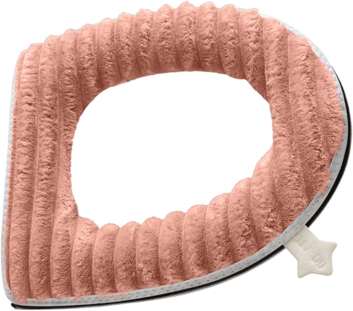 Toiletbrilhoes - Zachte wc-zitting - Extra comfort - Met handvat - 43x38 cm - Roze