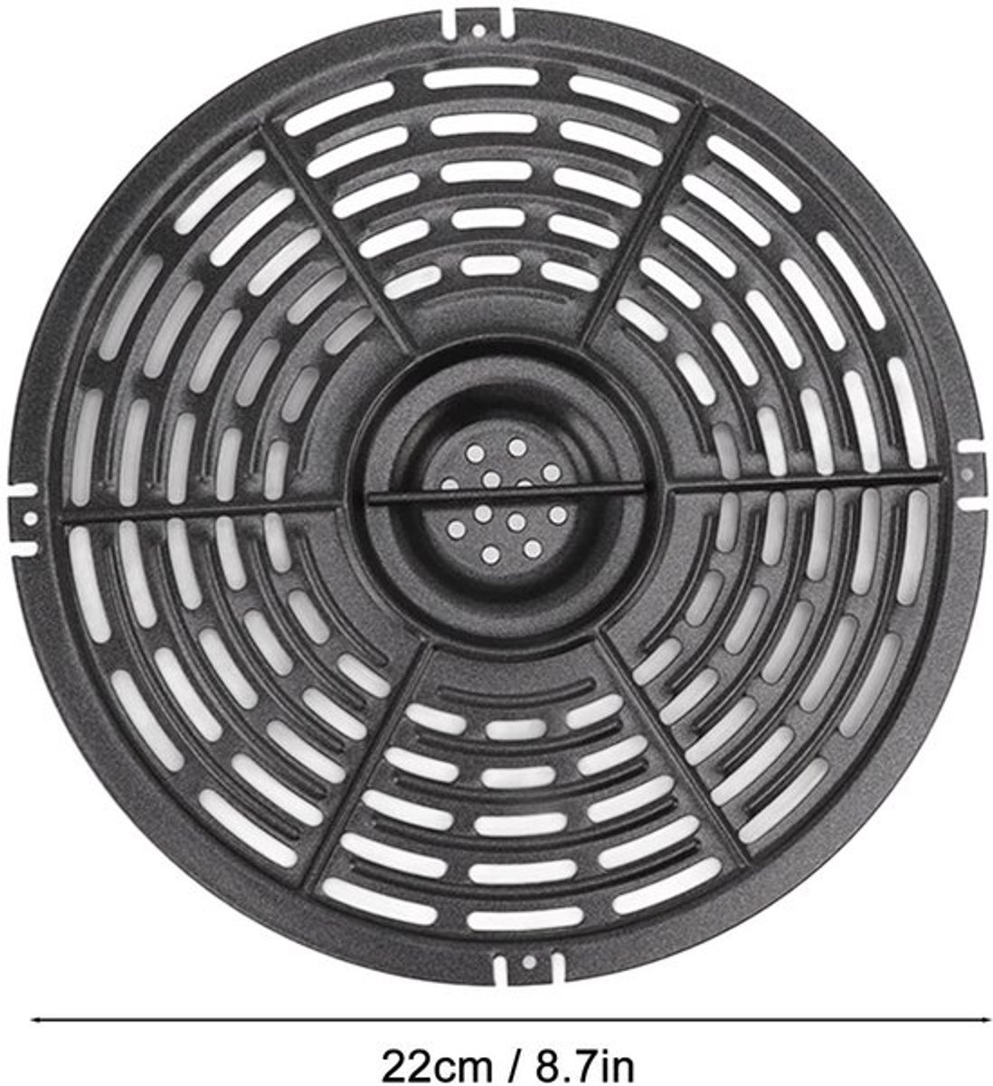 Allecto - Air Fryer Grill Pan - Ronde Nonstick Grillplaat - Vervangingslade