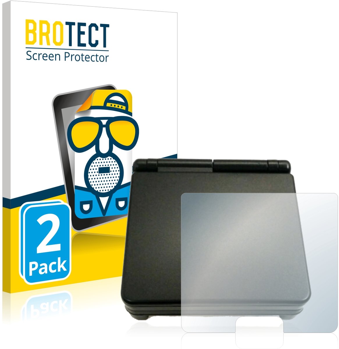 BROTECT - Screenprotector voor Nintendo Gameboy Advance SP (Behuizing) - Folie Beschermfolie matte 2 Stuks