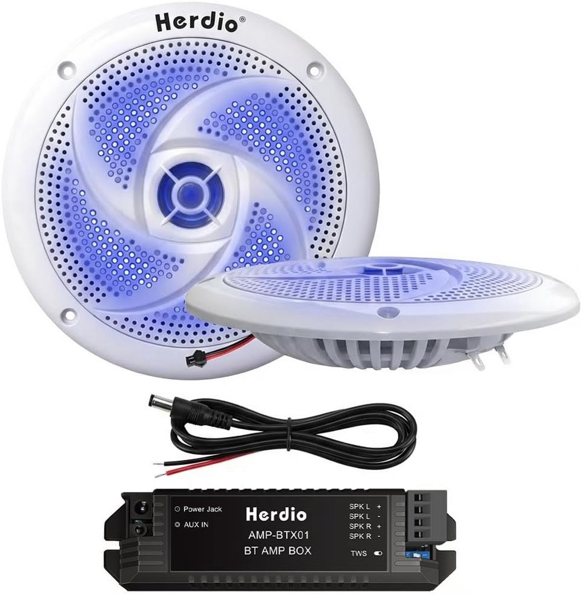Marine Luidsprekers - Waterdichte Audio - Buiten Muziek - Bluetooth Connectie - 5.25 Inch - Wit