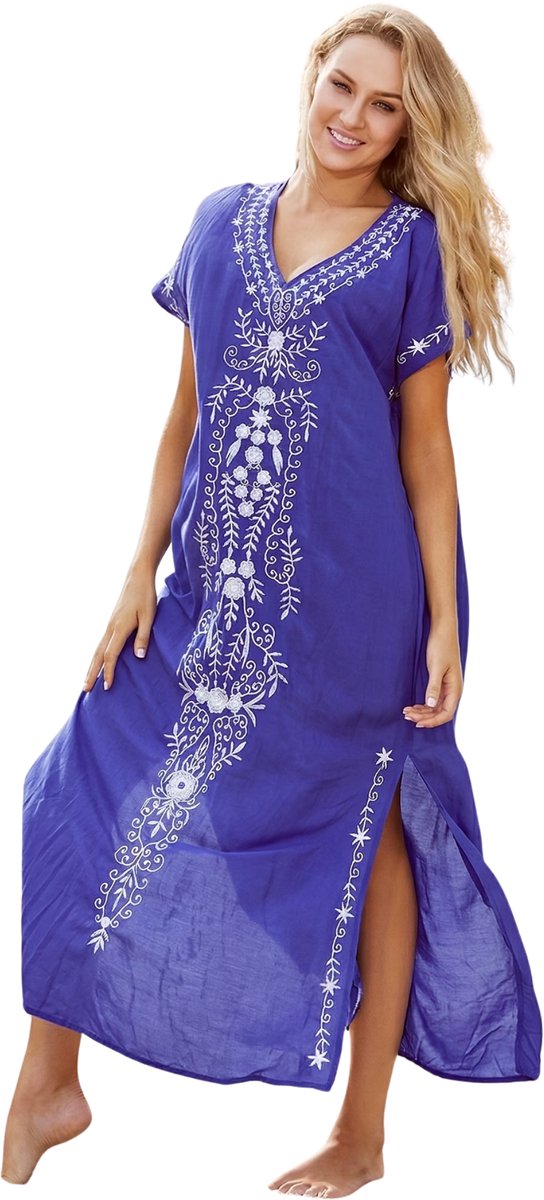 Currero Zomerjurk Dames Zomerjurken Volwassenen Vrouwen Midi Jurk Ibiza Stijl Sundress Dress Violetblauw