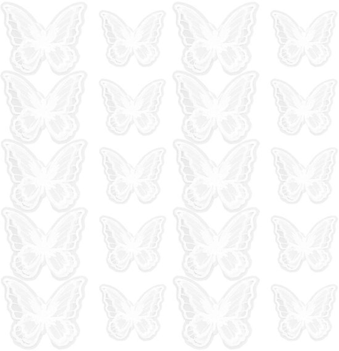 Zeynomax - Kant Vlinder Patches - Dubbellaagse Geborduurde Applicaties - Wit