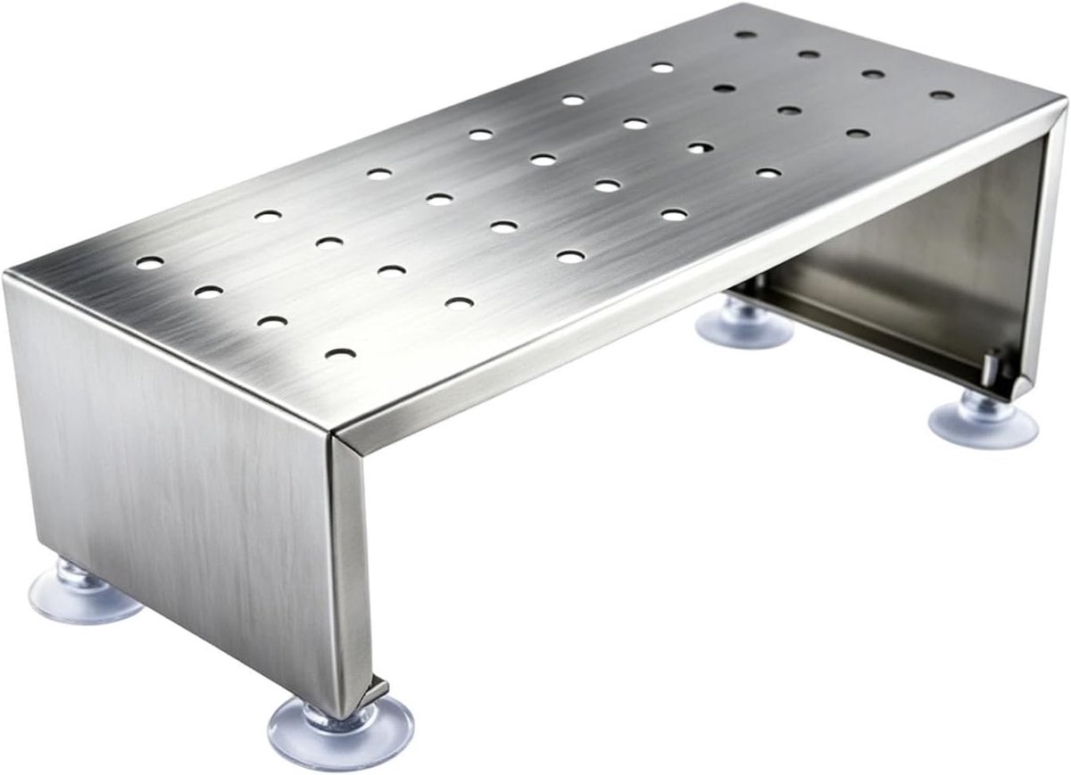 Naaimachine Voetenbankje - Voetsteun Naaimachine - Comfortabel Naaien - Antislip Zuigbasis - Verstelbare Hoogte - Zilver