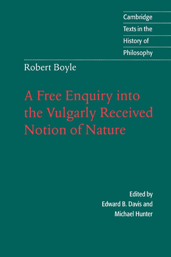 Cambridge Texts in the History of Philosophy- Robert Boyle:  ... - cover