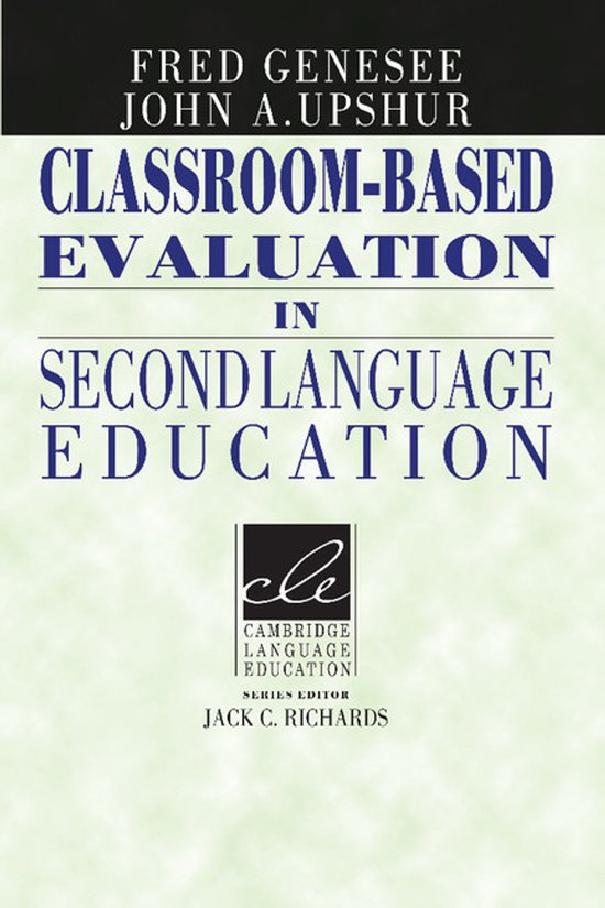 Classroom-Based Evaluation in Second Language Education - cover