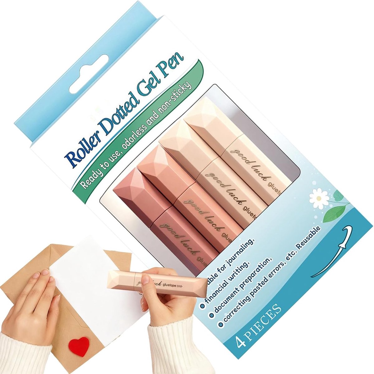 Lijmband Applicator Set - Lijmroller Handwerk - Papier Knutselen - Dubbelzijdig Sterk - 4 Delige Set - Niet Gespecificeerd