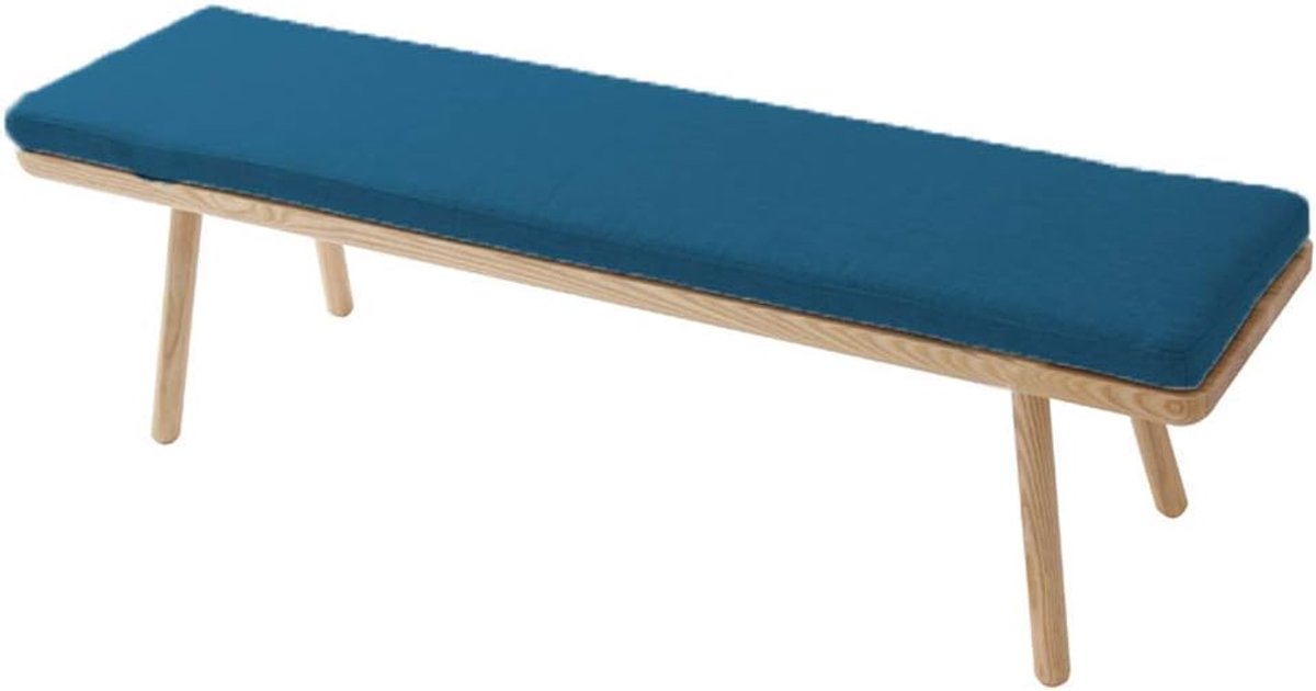 Loungestoel Kussen - Bankkussen Zitkussen - Buiten Zitten - 5 cm Dik Comfort - 50x80cm - Blauw