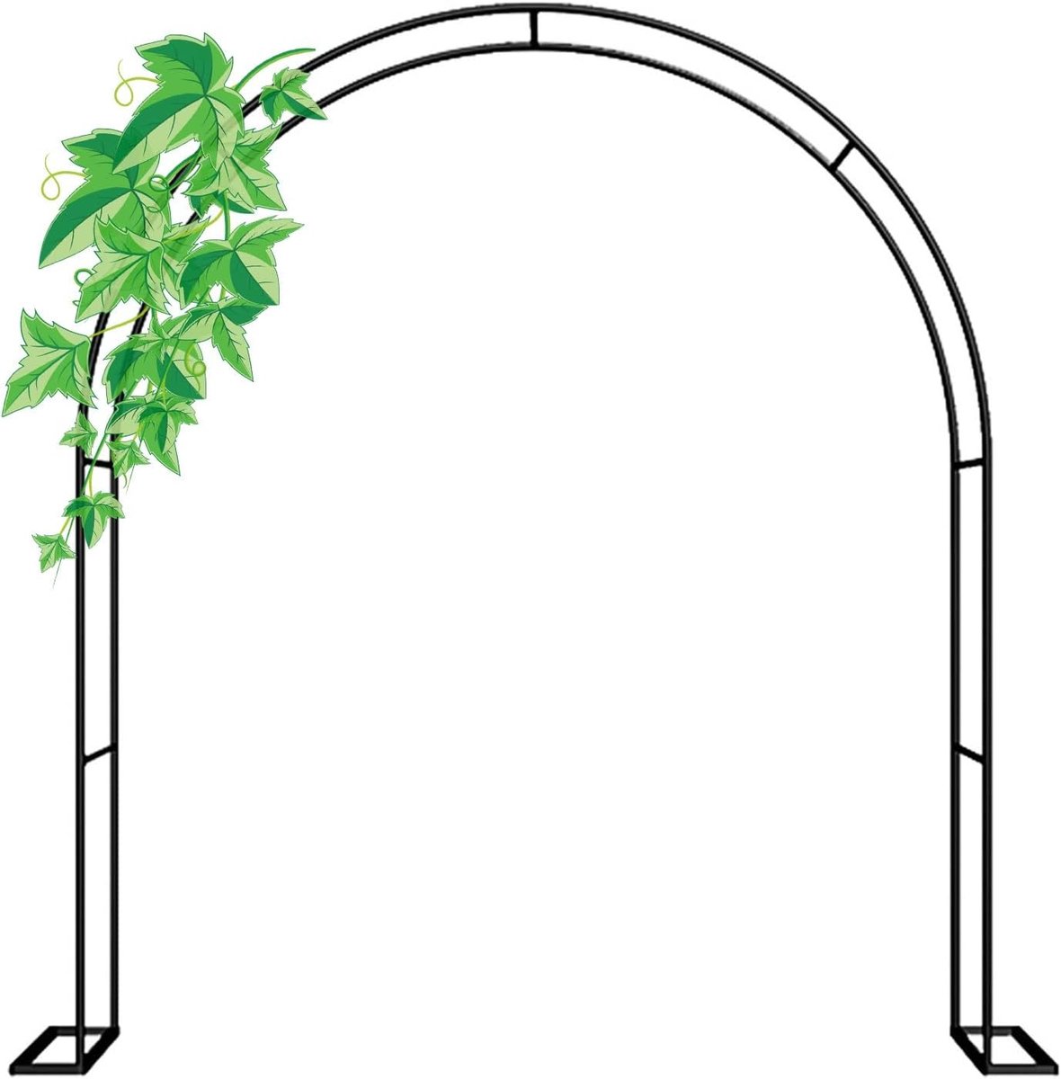 Gegalvaniseerde Rozenboog - Tuinprieel Klimplanten - Verfraaien Buitenruimte - Verstelbare Breedte - 120-350 cm - Zwart