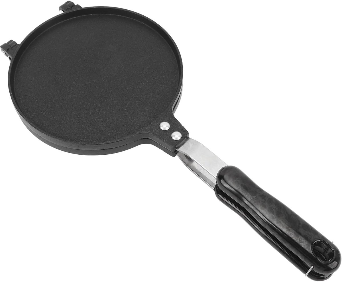 Loempia Pers - Tortilla Pan - Platte Broden Maken - Dubbelzijdig Koken - 17 cm Diameter - Glanzend