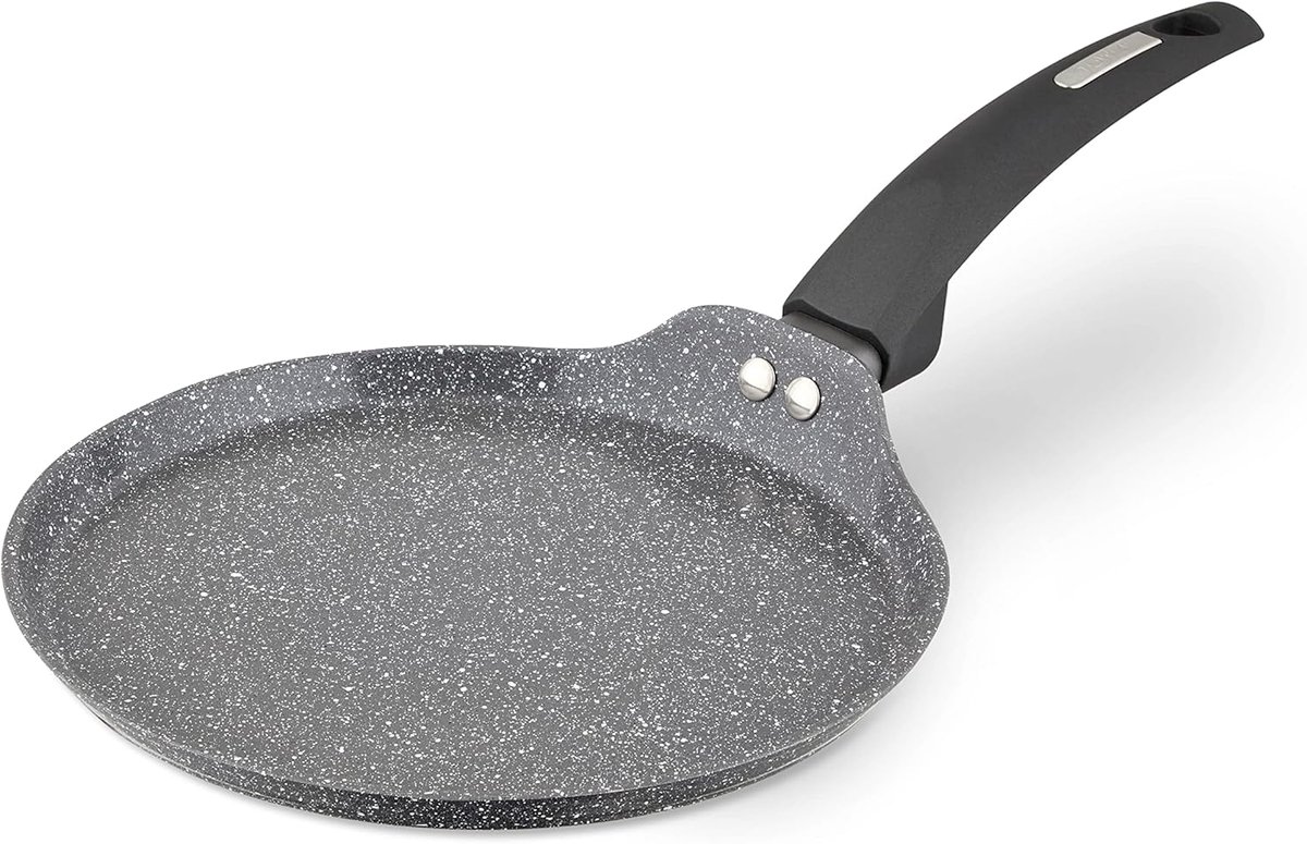 Pannenkoekenpan - Crêpe pan - Luchtige pannenkoeken bakken - Keramische antiaanbaklaag - 25 cm - Grafiet