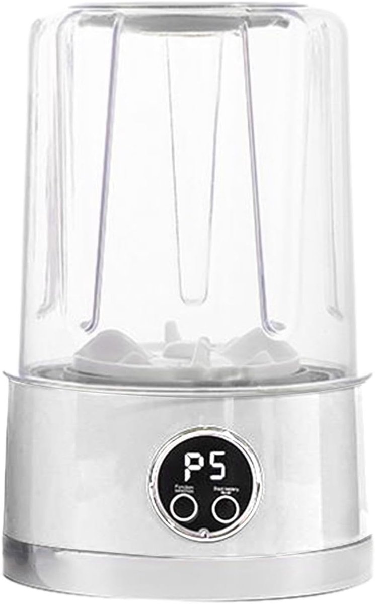 Wasbeker Mini Wasmachine - Draagbare Spinner - Ondergoed Wassen - Draadloos Gemak - 13.6 cm Hoog - Wit