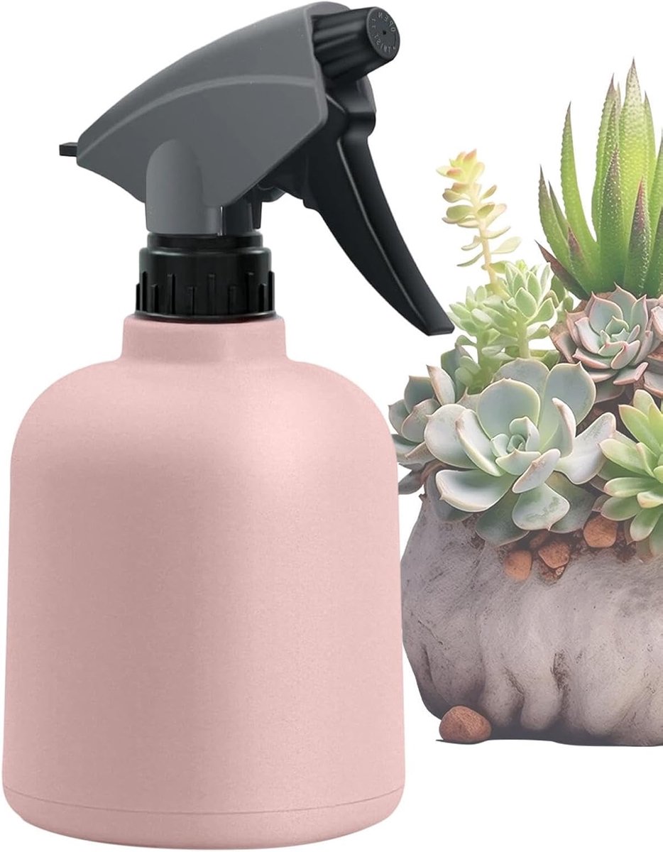 Waterspuitfles - Plantenspuit - Planten Verzorgen - Verstelbaar Mondstuk - 600ml Capaciteit - Roze