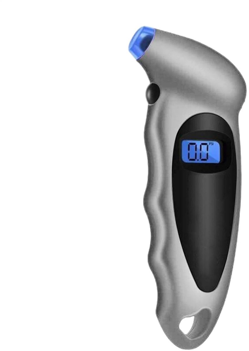 Bandenmeter - Luchtmeter bandenspanning - Veilig rijden - Verlicht LCD display - 100 PSI - Zilver