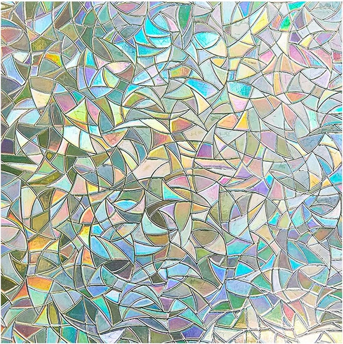 Raamfolie Privacy - Glasfolie Decoratief - Privacy Creëren - Statische Klampt - 445 x 200 cm - Gekleurd Regenboog