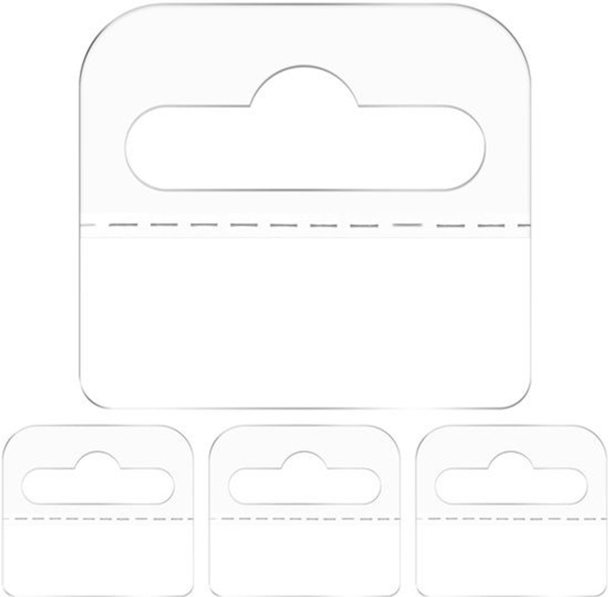 Zelfklevende hangers transparant euro hole