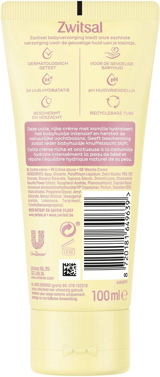 Zwitsal Zachte Crème - Milde Zwitsal Geur - 3x 100ml van Zwitsal — afbeelding 5