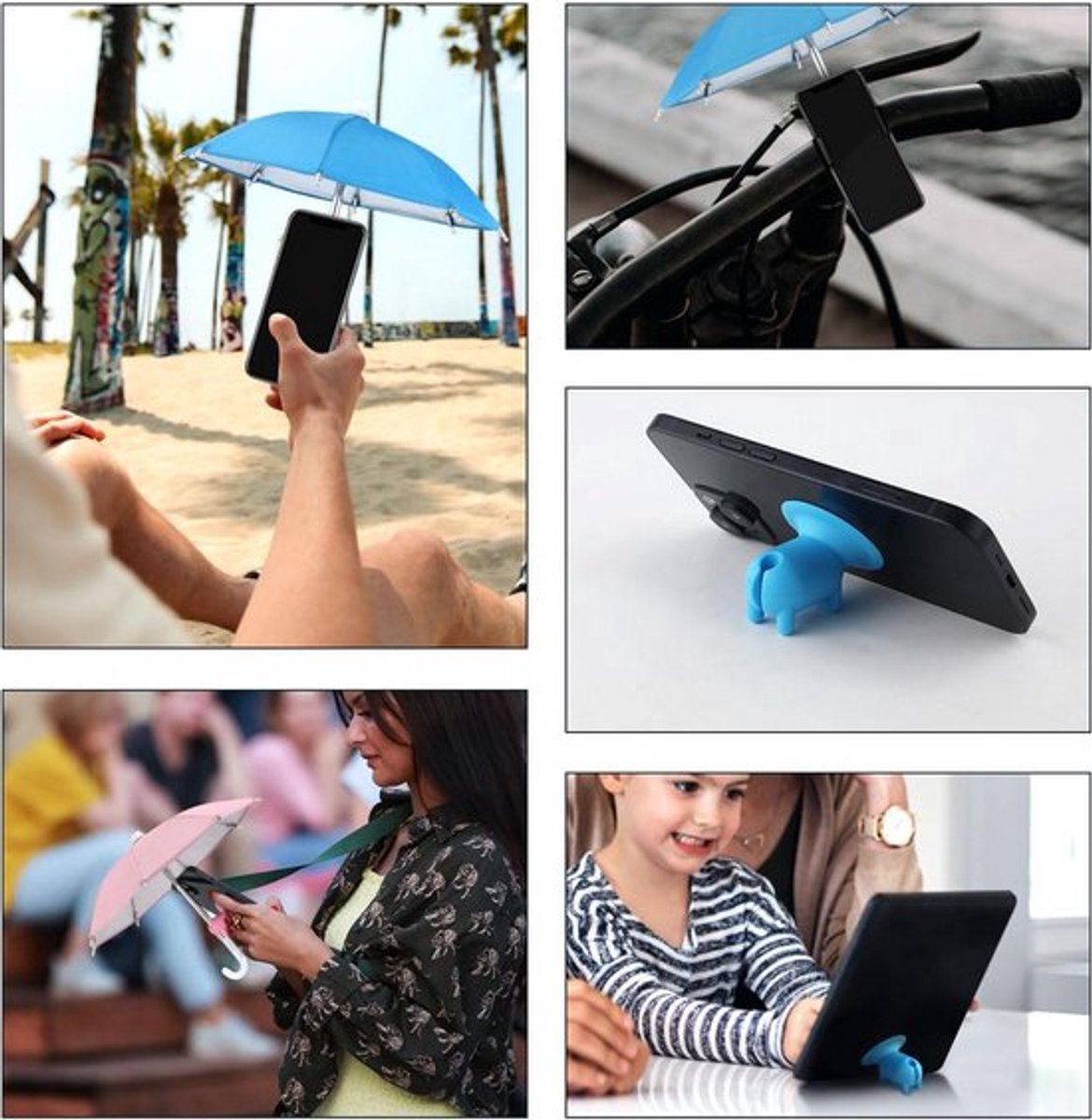 Allecto Plus - Buiten Telefoonparaplu voor zon - Multifunctioneel