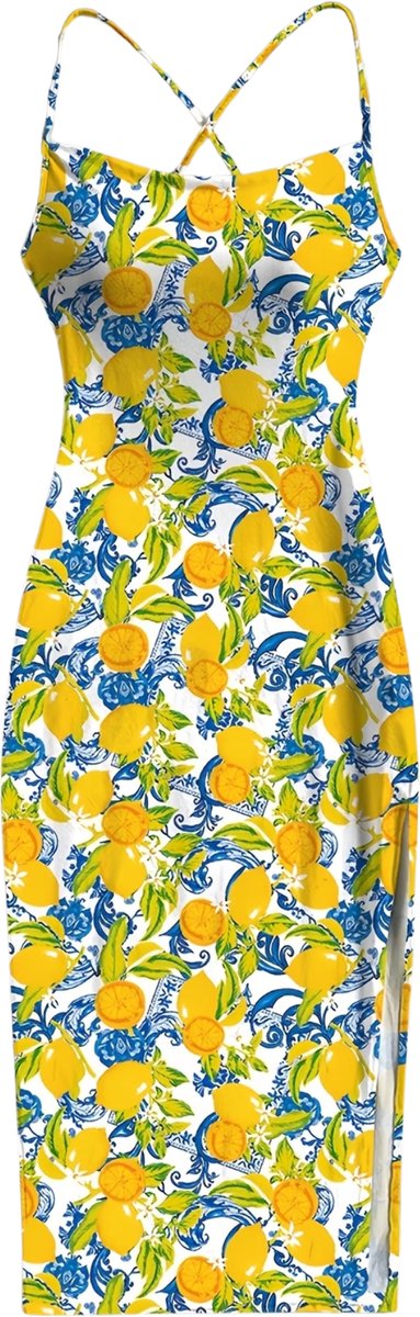 Currero Zomerjurk Dames Zomerjurken Volwassenen Vrouwen Midi Jurk Ibiza Stijl Sundress Dress Gemengde kleur M Multicolor