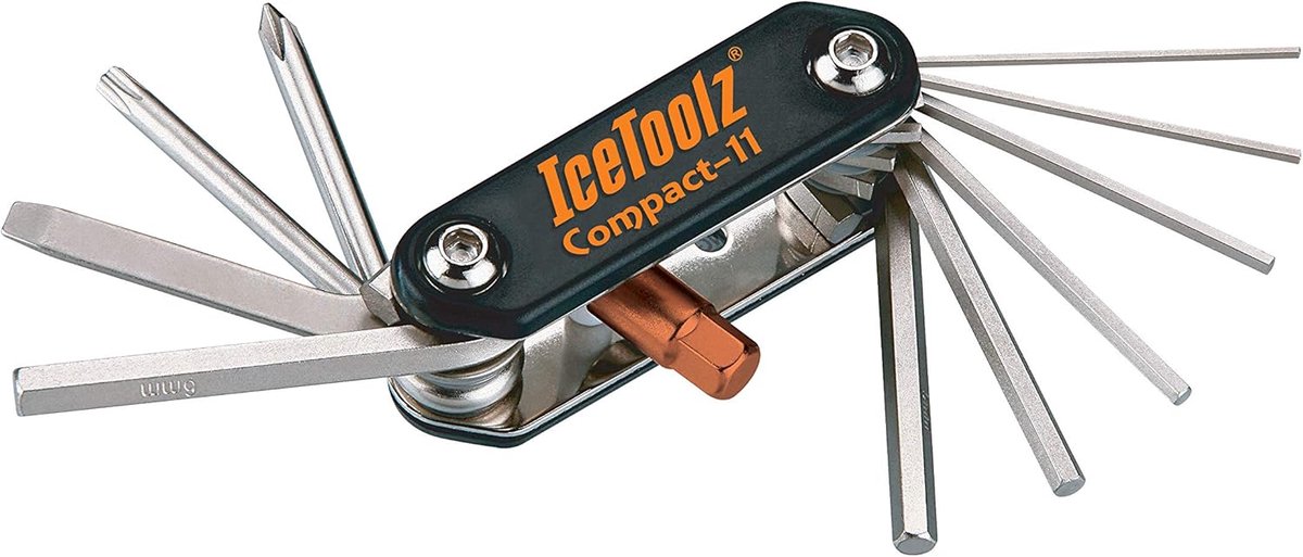 Compact multitool - Gereedschapset - Klusjes uitvoeren - Elf functies - 11 onderdelen - Metaal