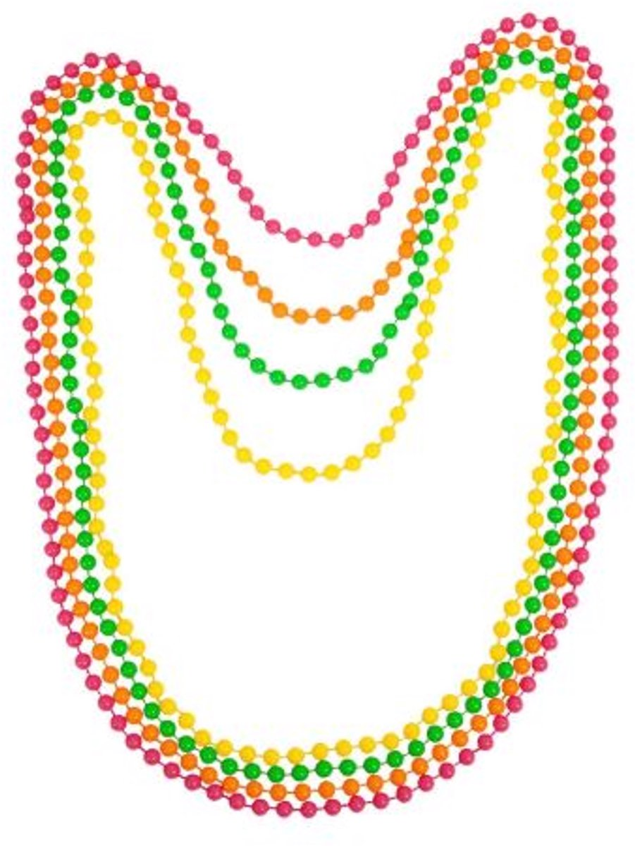 Neon disco halsketting 80-jaren