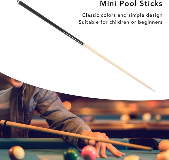 Mini Poolkeu - Biljartstok - Poolen - Kindvriendelijke maat - 120 cm - Zwart — afbeelding 3