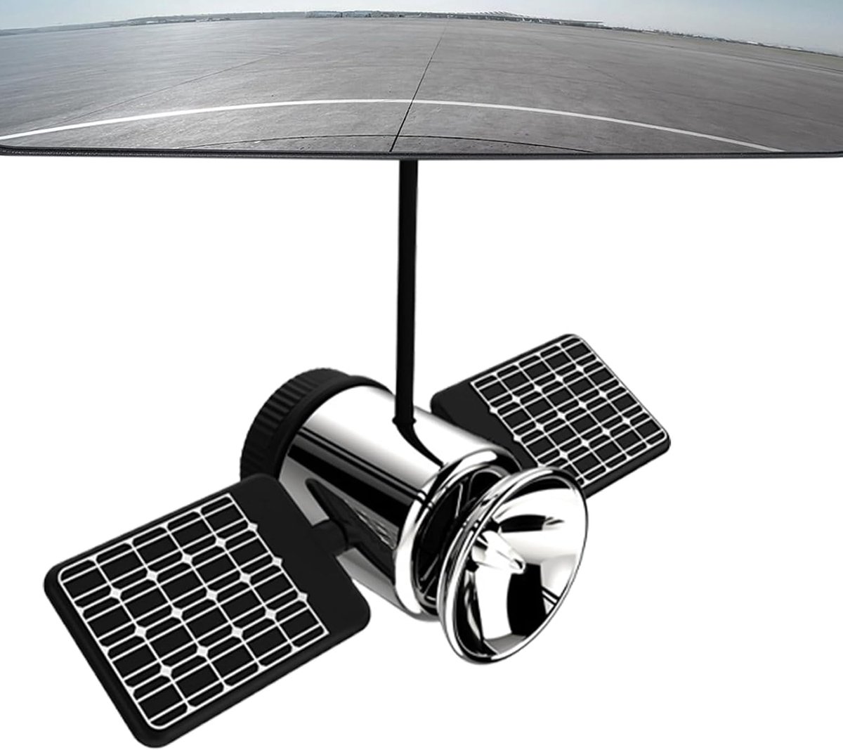 Auto Luchtverfrisser - Geurhanger Interieur - Auto Opfrissen - Satelliet Ontwerp - 10.5 x 5 cm - Zwart