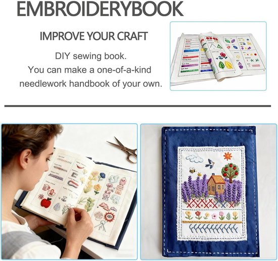 Borduurboek - Patronen Handwerken - DIY Projecten Leren - 90 Patronen - 22x16 cm - Niet gespecificeerd — afbeelding 4