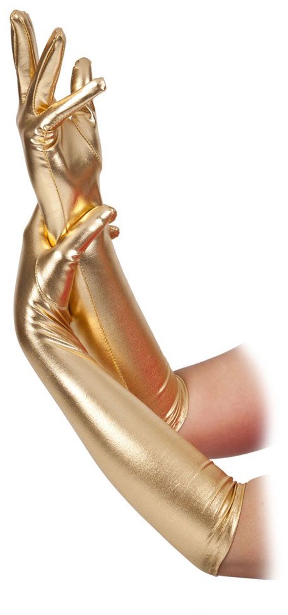 Lange handschoenen in goud