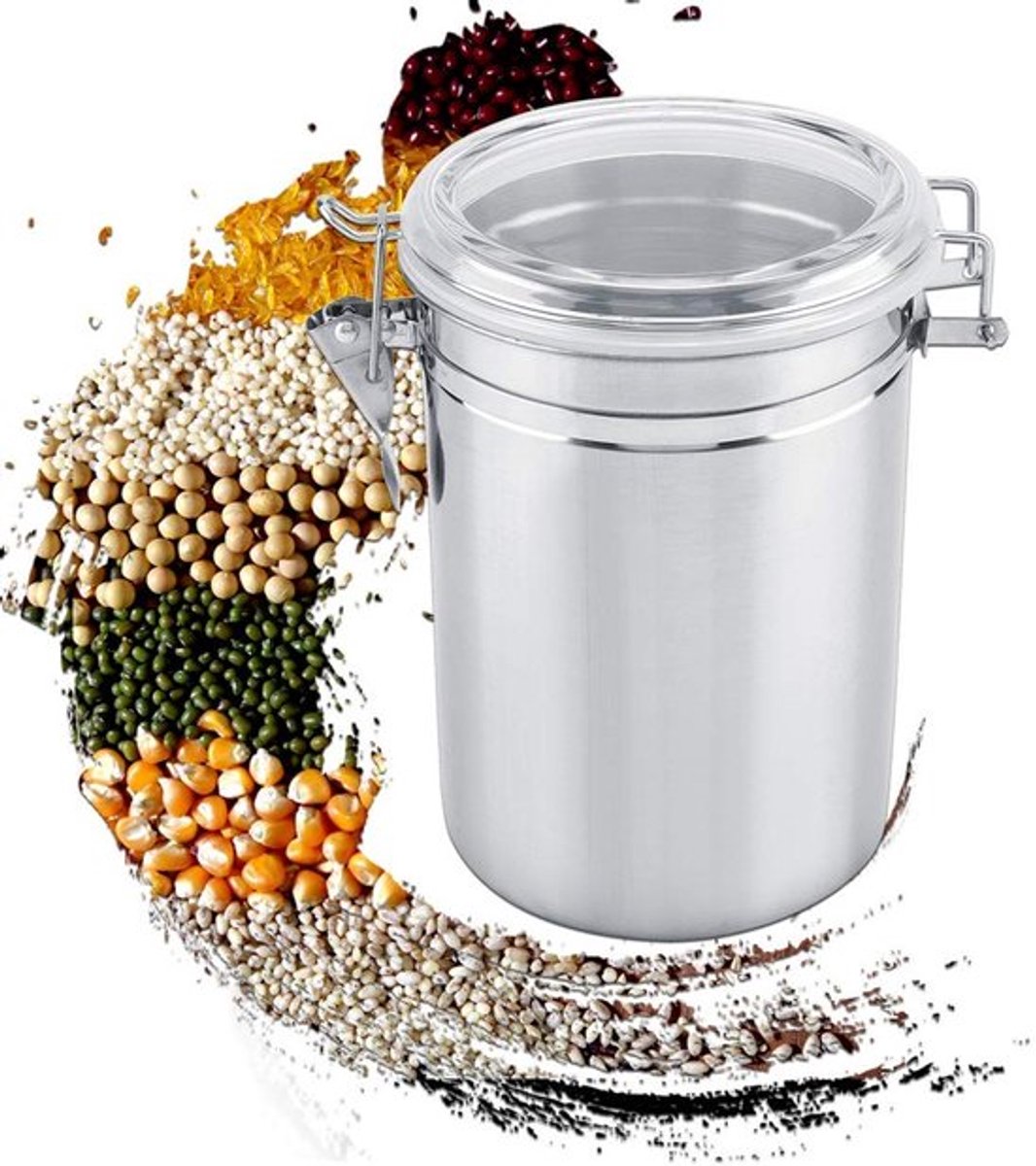 Allecto - RVS Koffiecontainer - Vacuüm en Luchtdicht 1900ml